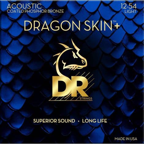 Encordoamento DR Strings Dragon Skin+ Violão Phosphor Bronze 12-54 Light