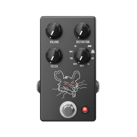 ESGOTADO - Pedal JHS PackRat Multi Distortion, 9 Modos Clássicos de Distorção Preto