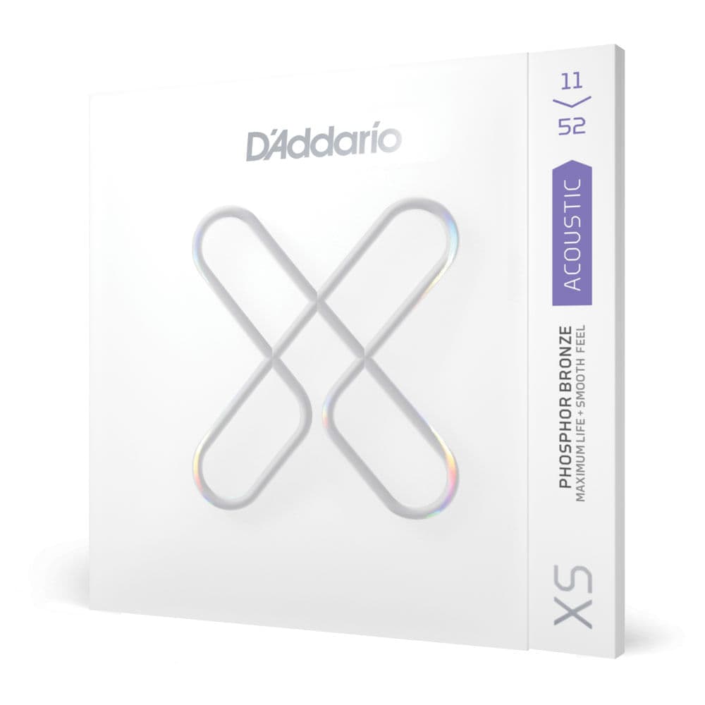 Encordoamento Para Violão Aço Revestido 11-52 Tensão Leve-Custom D'Addario XS Phosphor Bronze XSAPB1152